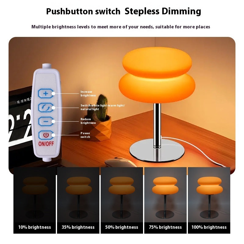 Egg Tart Table Lamp Nordic Bauhaus Antique Style Living Room