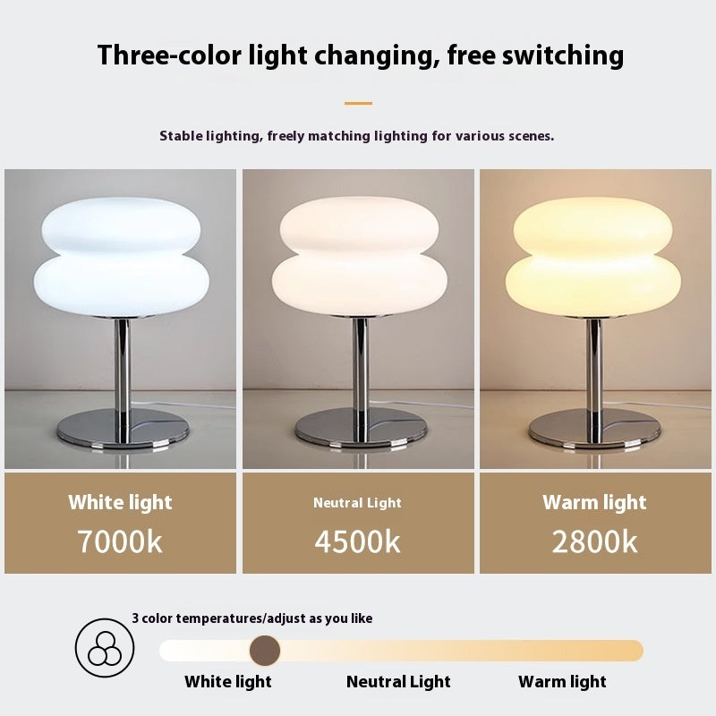 Egg Tart Table Lamp Nordic Bauhaus Antique Style Living Room