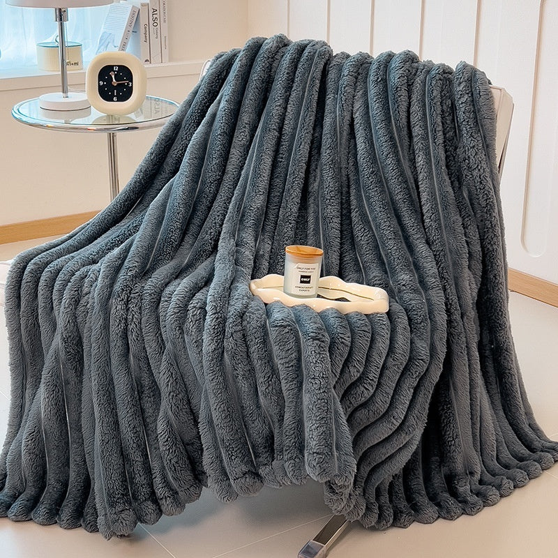 Solid Color Velvet Blanket Thickened Nap