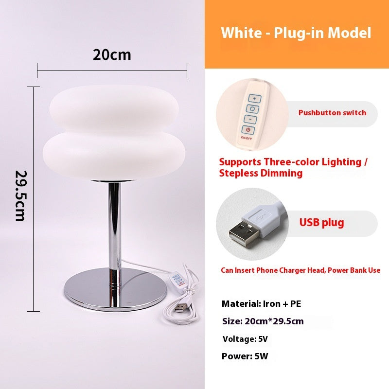 Egg Tart Table Lamp Nordic Bauhaus Antique Style Living Room